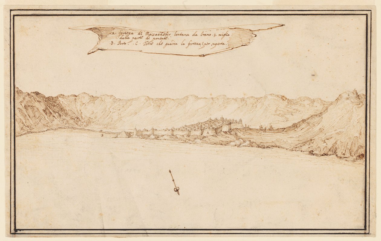 Planometrisch Uitzicht van Mazachebir door Jacques Callot