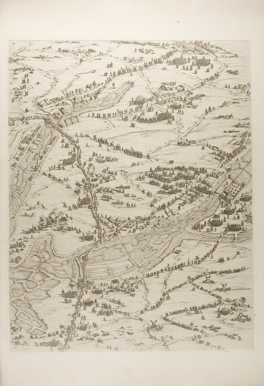 Plaat Drie uit La Siège de la Rochelle door Jacques Callot