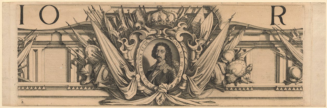 Portret van koning Lodewijk XIII door Jacques Callot