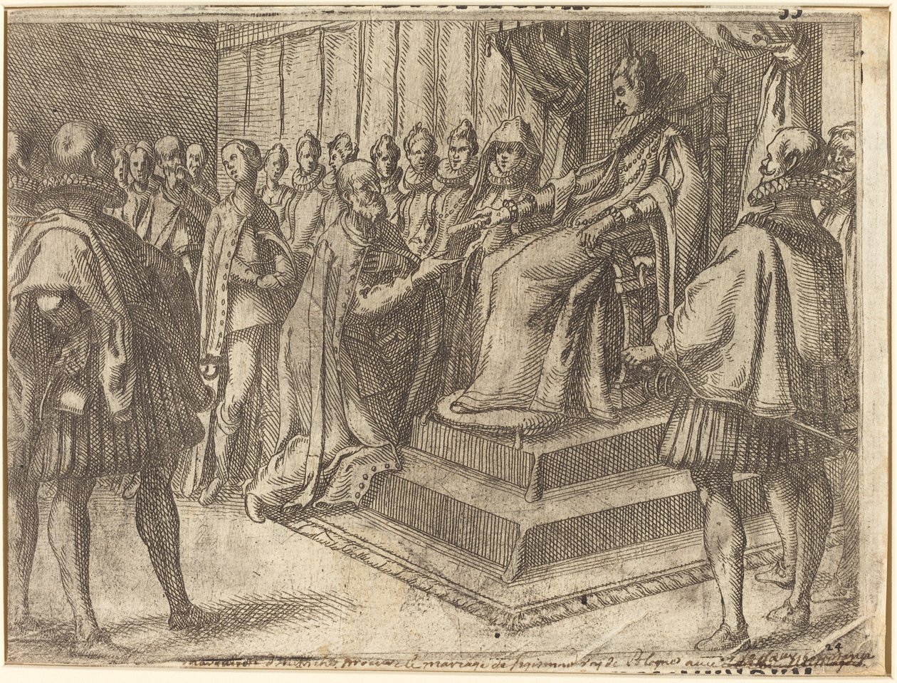 Ontvangst van de Afgezant van Polen door Jacques Callot