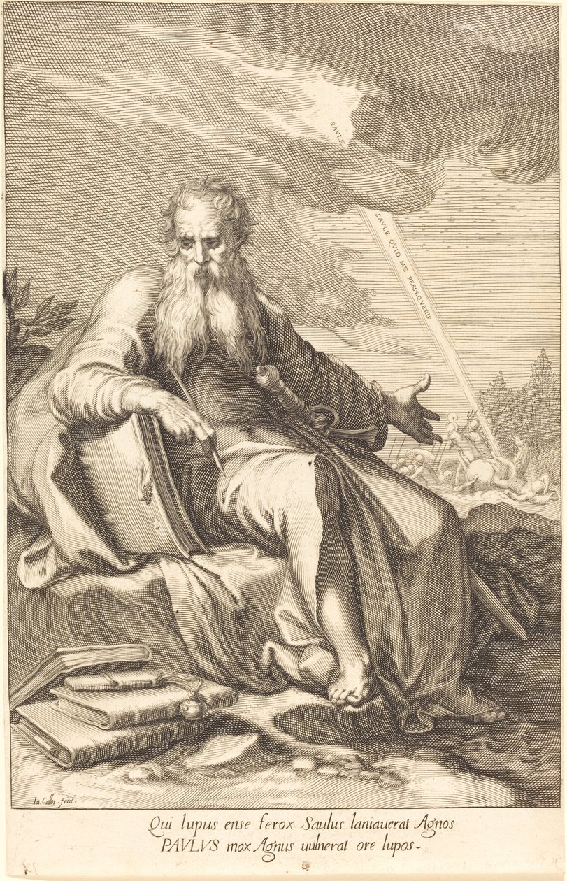 Sint Paulus, zittend door Jacques Callot