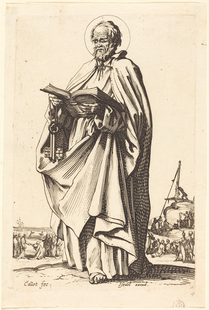 De heilige Petrus door Jacques Callot