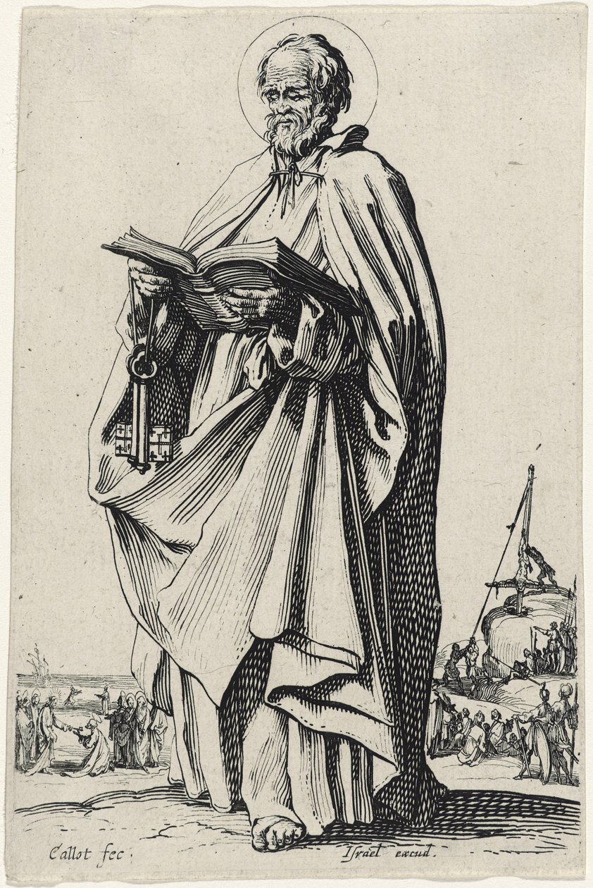 Sint Petrus uit Les Grands Apôtres, 1631 door Jacques Callot