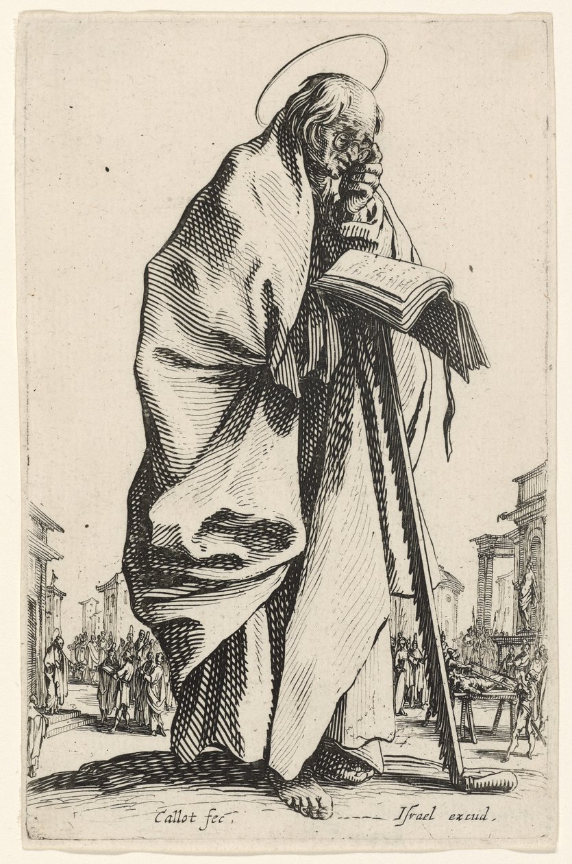 Sint Simon uit Les Grands Apôtres, 1631 door Jacques Callot