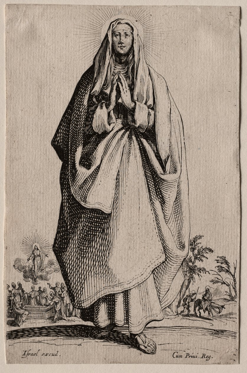 Salvatoris Beatae Mariae Virginis Sanctorum Apostolorum Icones/Les Grands Apôtres: La Sainte Vierge door Jacques Callot