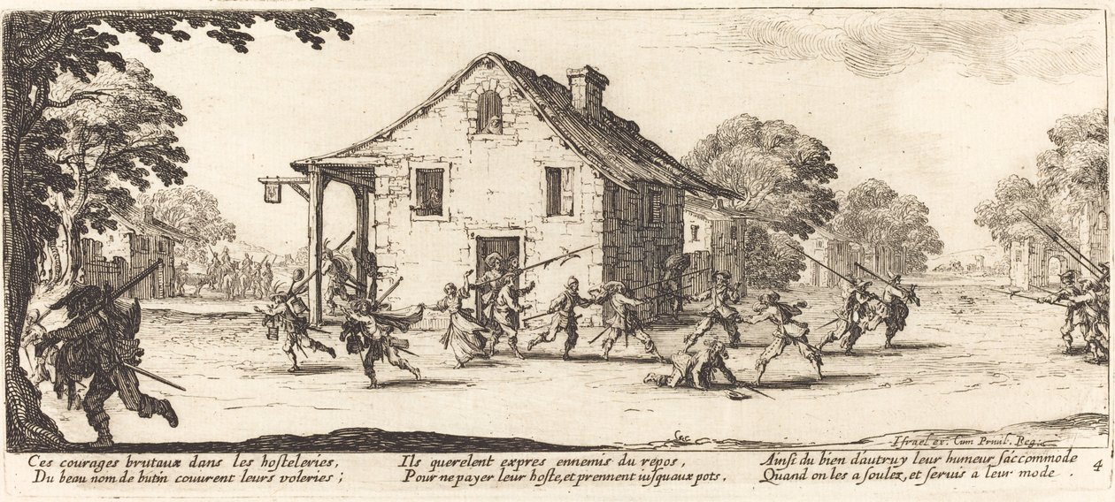 Plundering Scene door Jacques Callot
