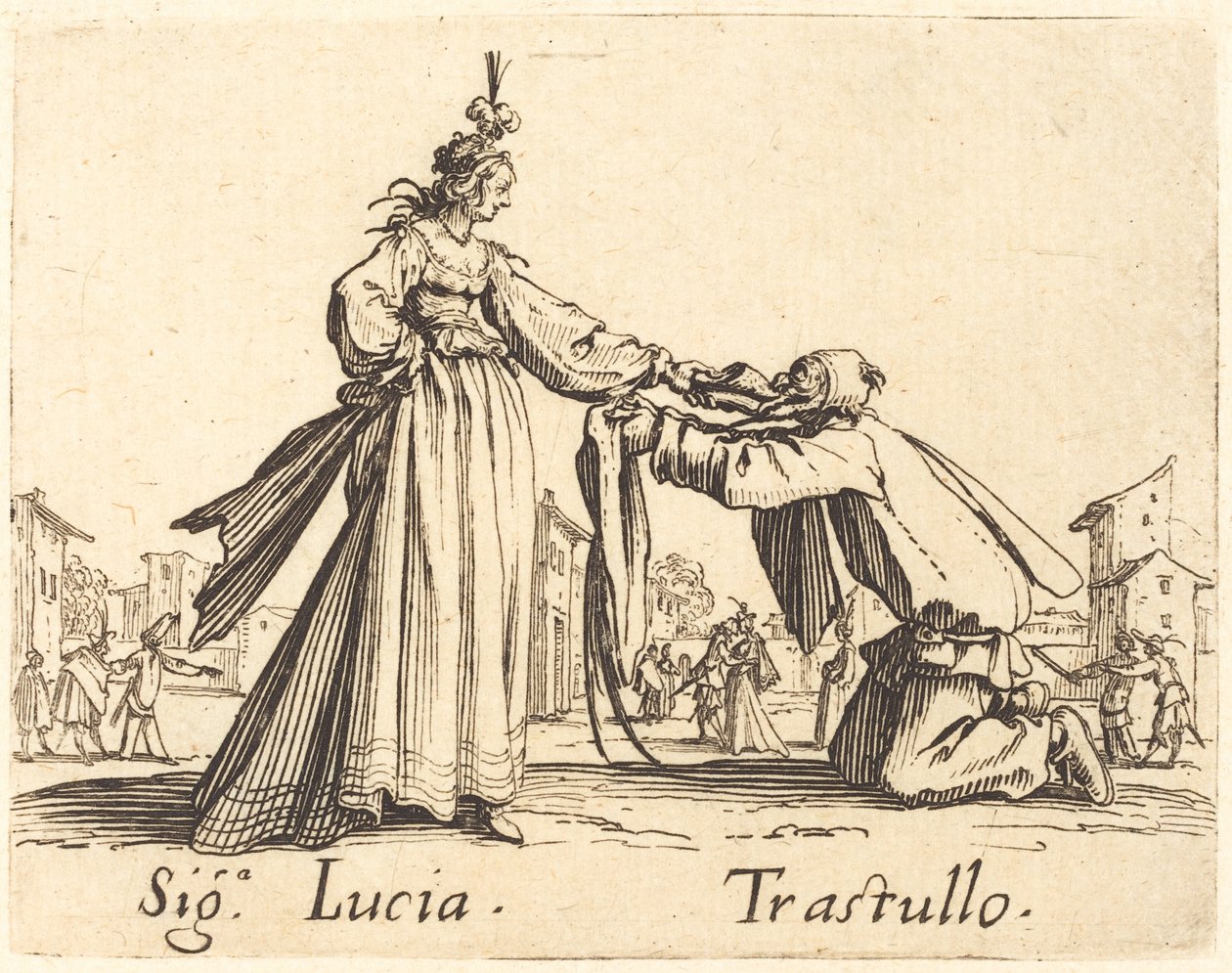 Signa. Lucia en Trastullo door Jacques Callot
