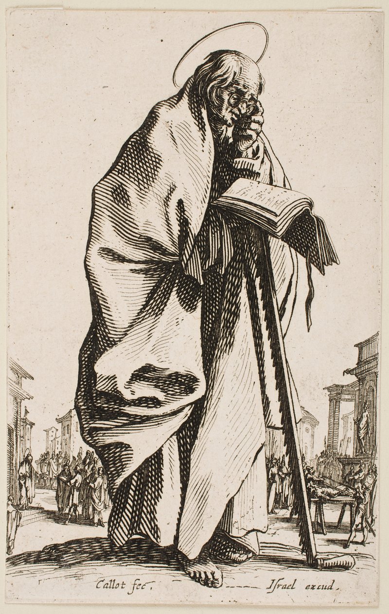Sint-Simon, uit de serie „De grote apostelen“ door Jacques Callot