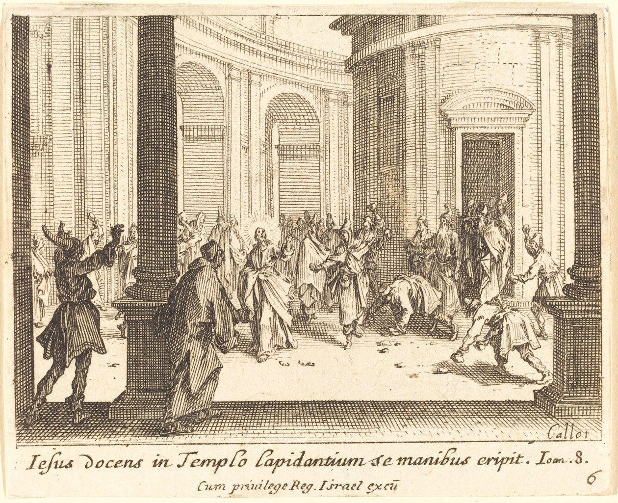 Steniging van Jezus door Jacques Callot