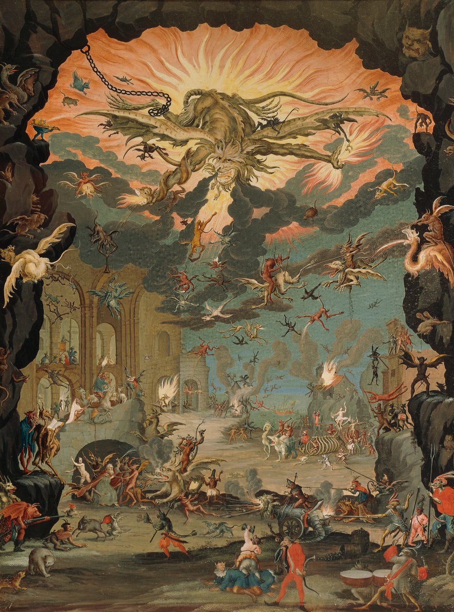 Verleiding van St. Antonius, door Jacques Callot door Jacques Callot