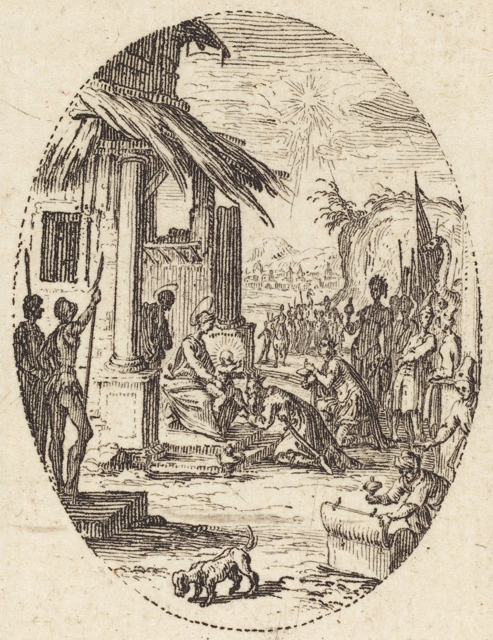 De Aanbidding van de Wijzen door Jacques Callot