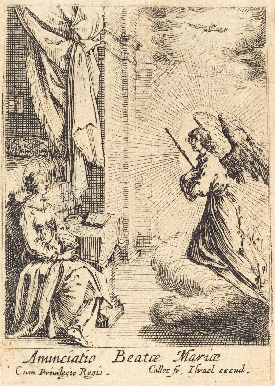 De Annunciatie door Jacques Callot