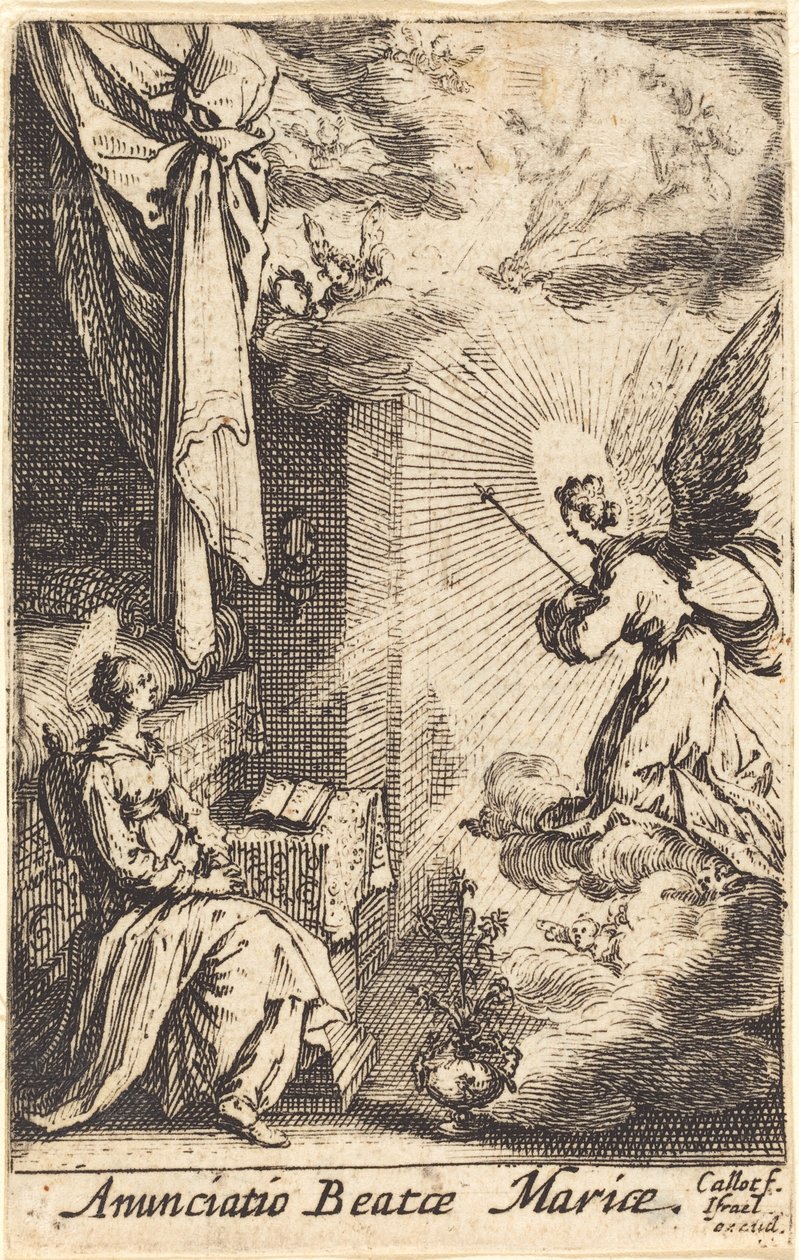 De annunciatie door Jacques Callot