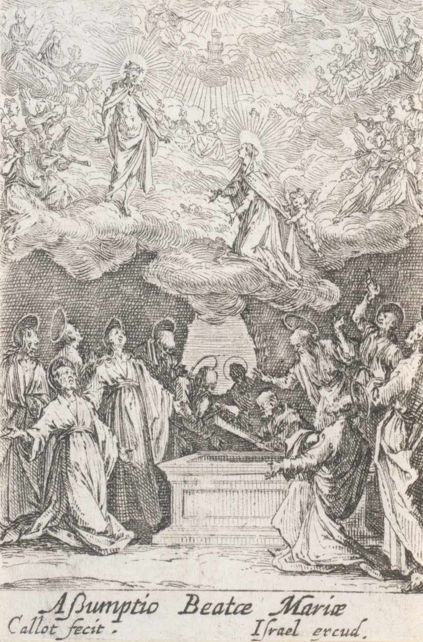 De tenhemelopneming van de Maagd, nr. 13 uit Het leven van de Maagd door Jacques Callot
