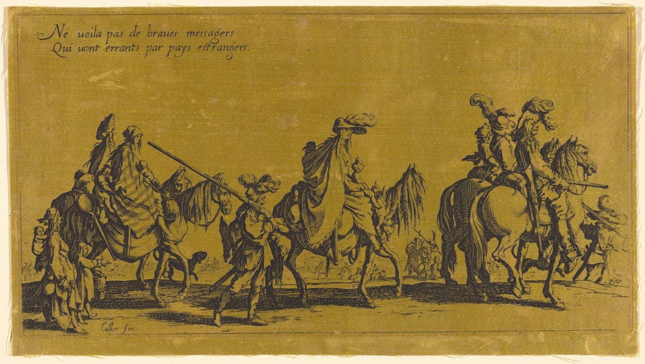 Die Bohemiens marschieren: Die Vorhut door Jacques Callot