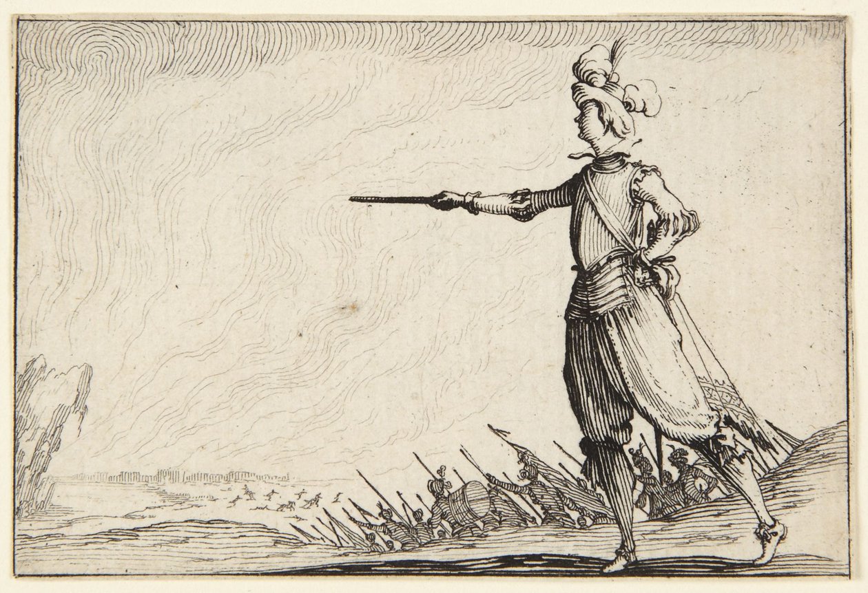 De commandant te voet door Jacques Callot