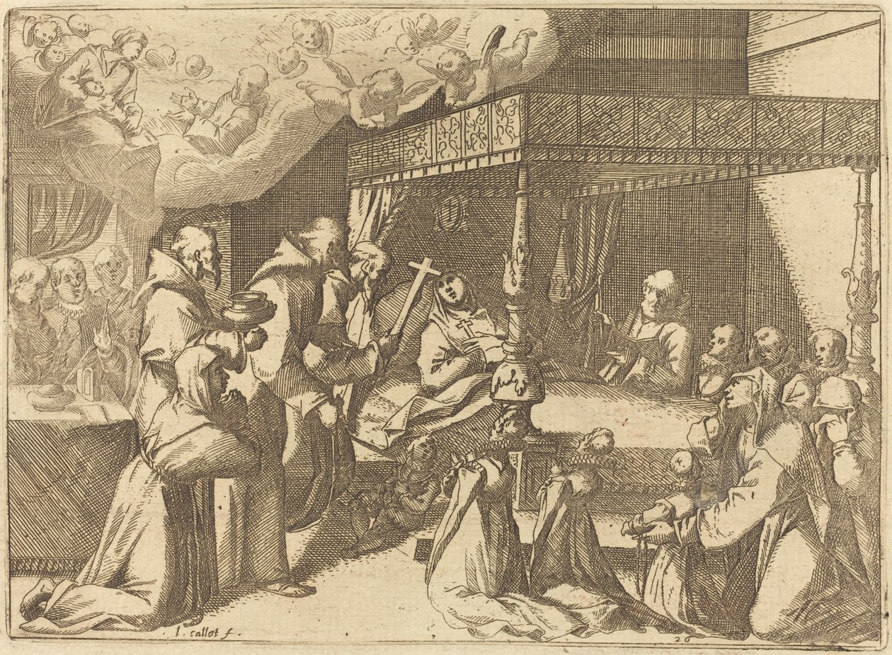De Dood van de Koningin door Jacques Callot