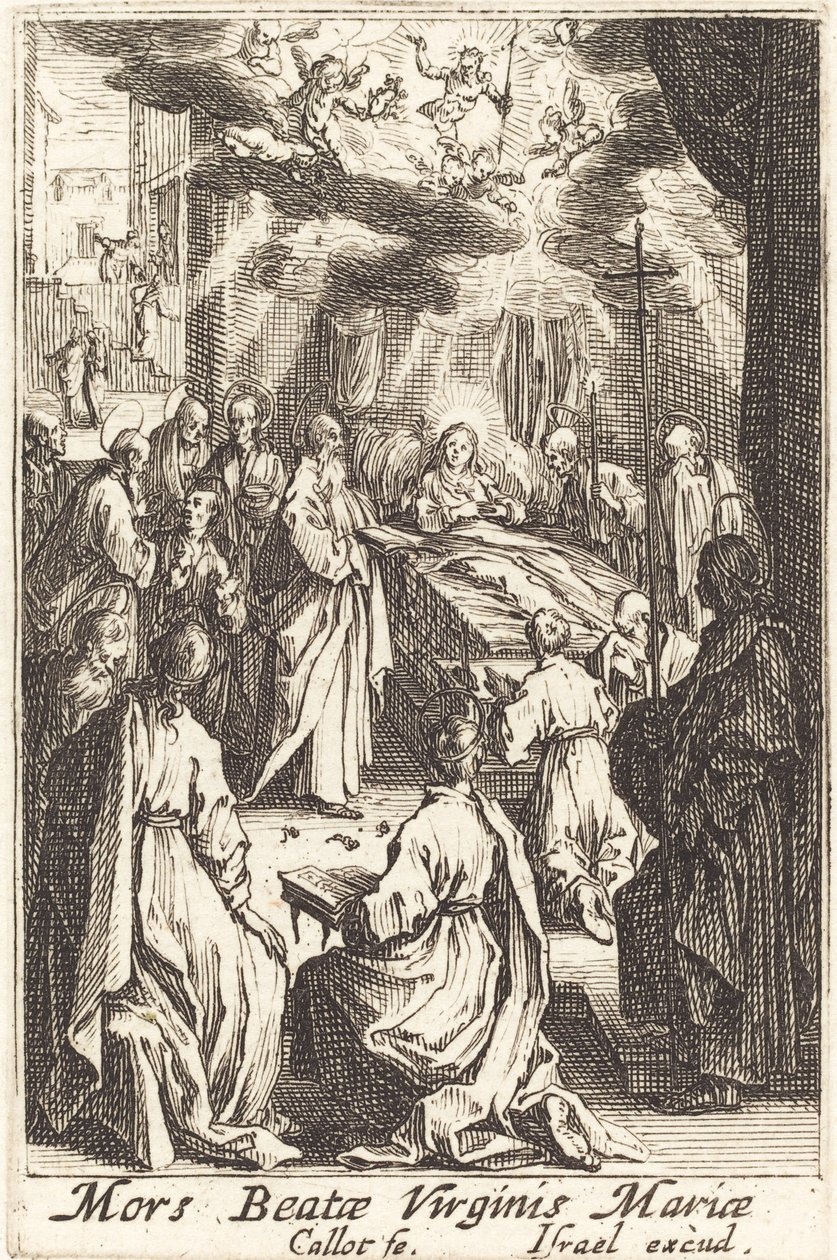 De dood van de Maagd, in of na 1630 door Jacques Callot