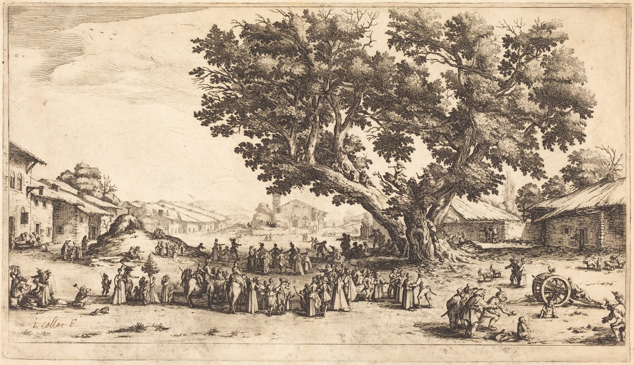 De kermis in Xeuilley door Jacques Callot
