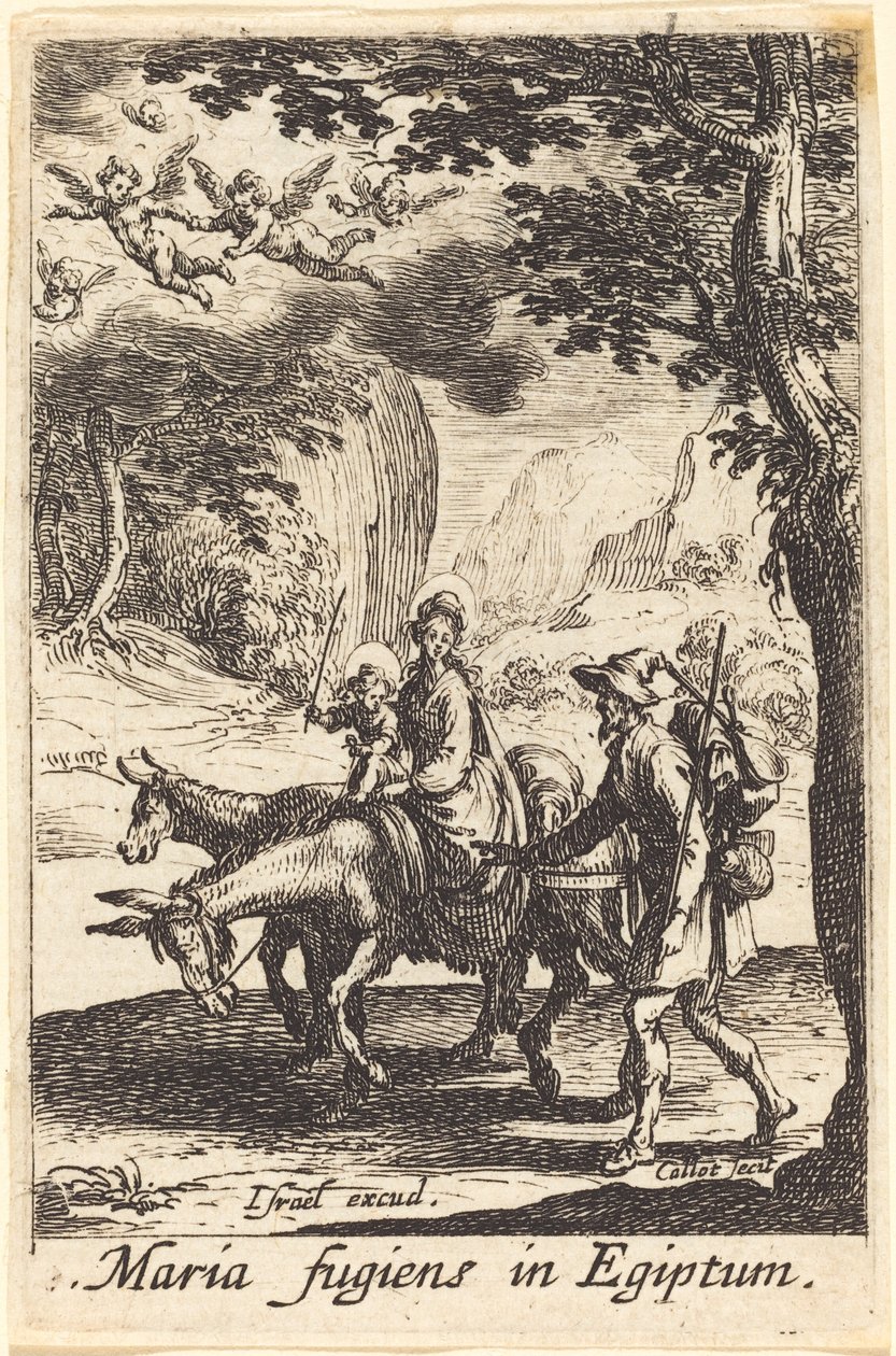 De vlucht naar Egypte door Jacques Callot