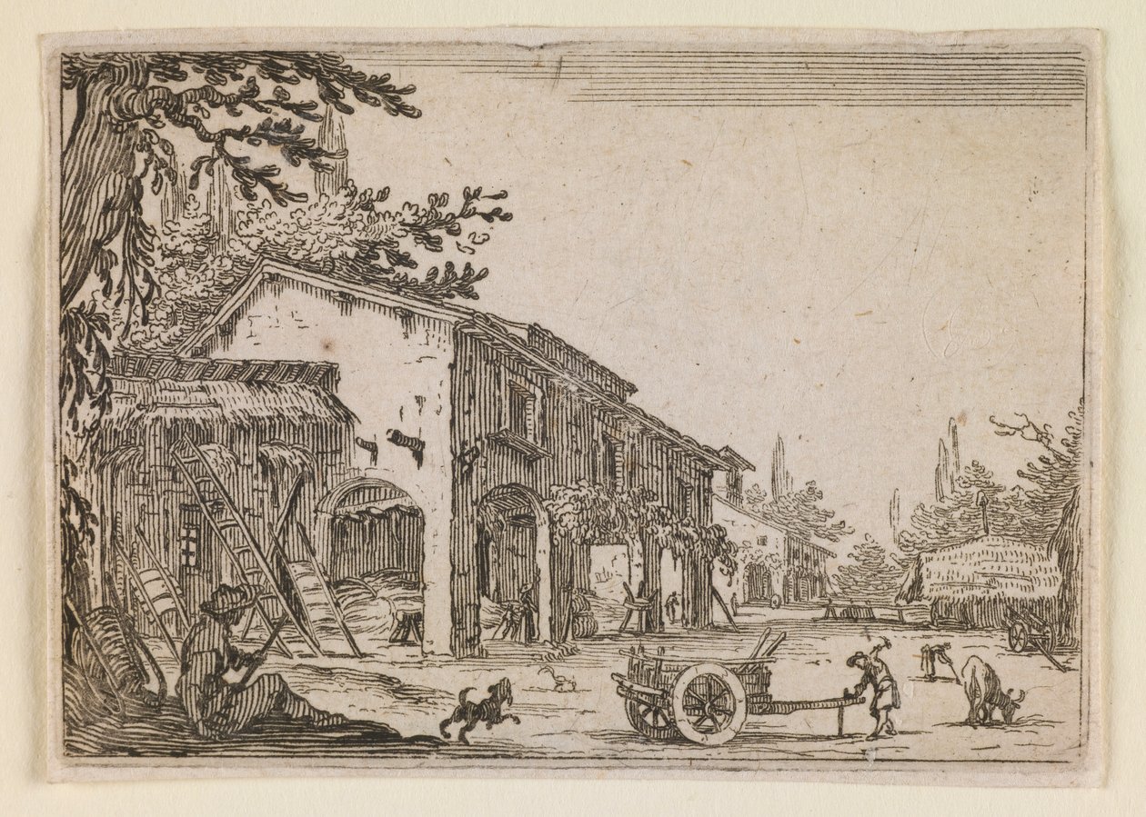 De hoeve, uit „De grillen” (Nancy-editie) door Jacques Callot