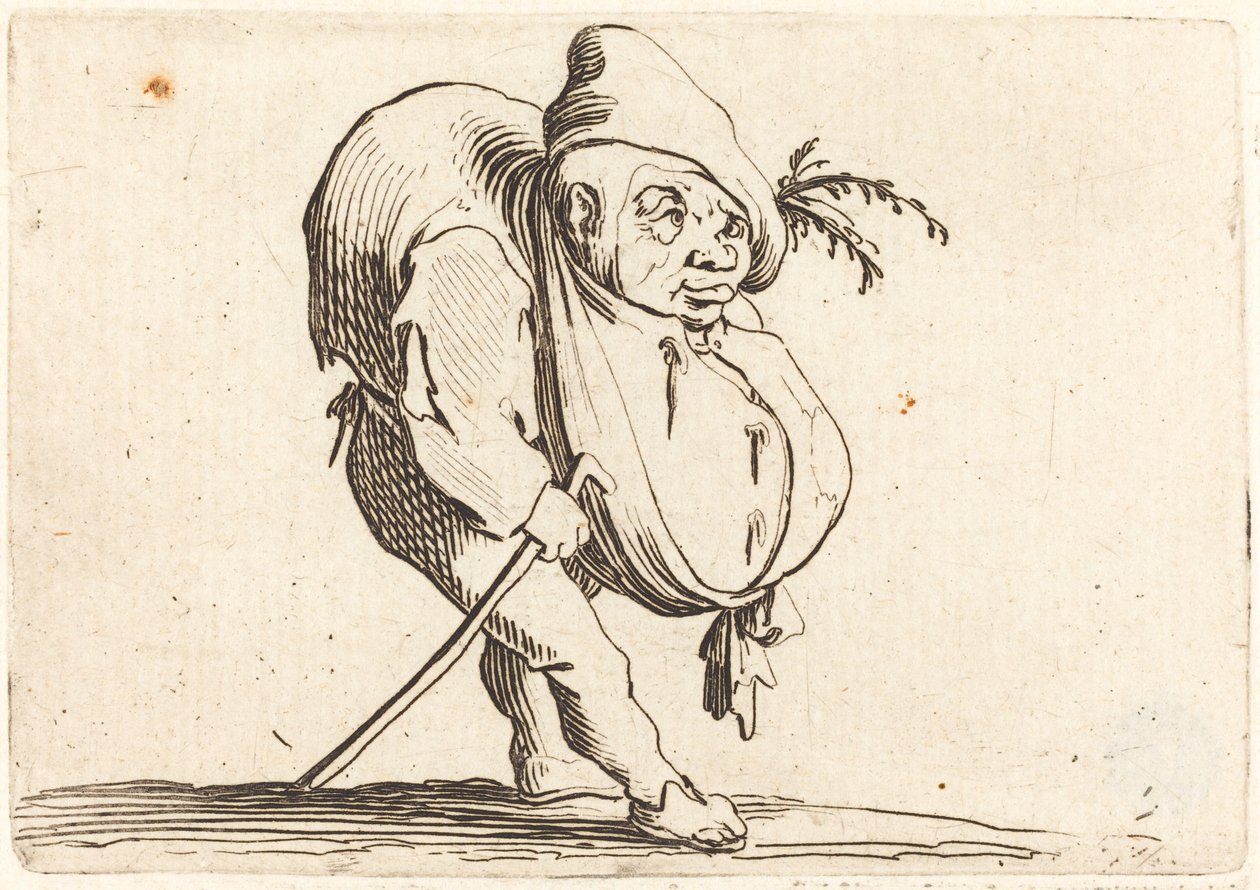 De Kreupele met een Stok door Jacques Callot