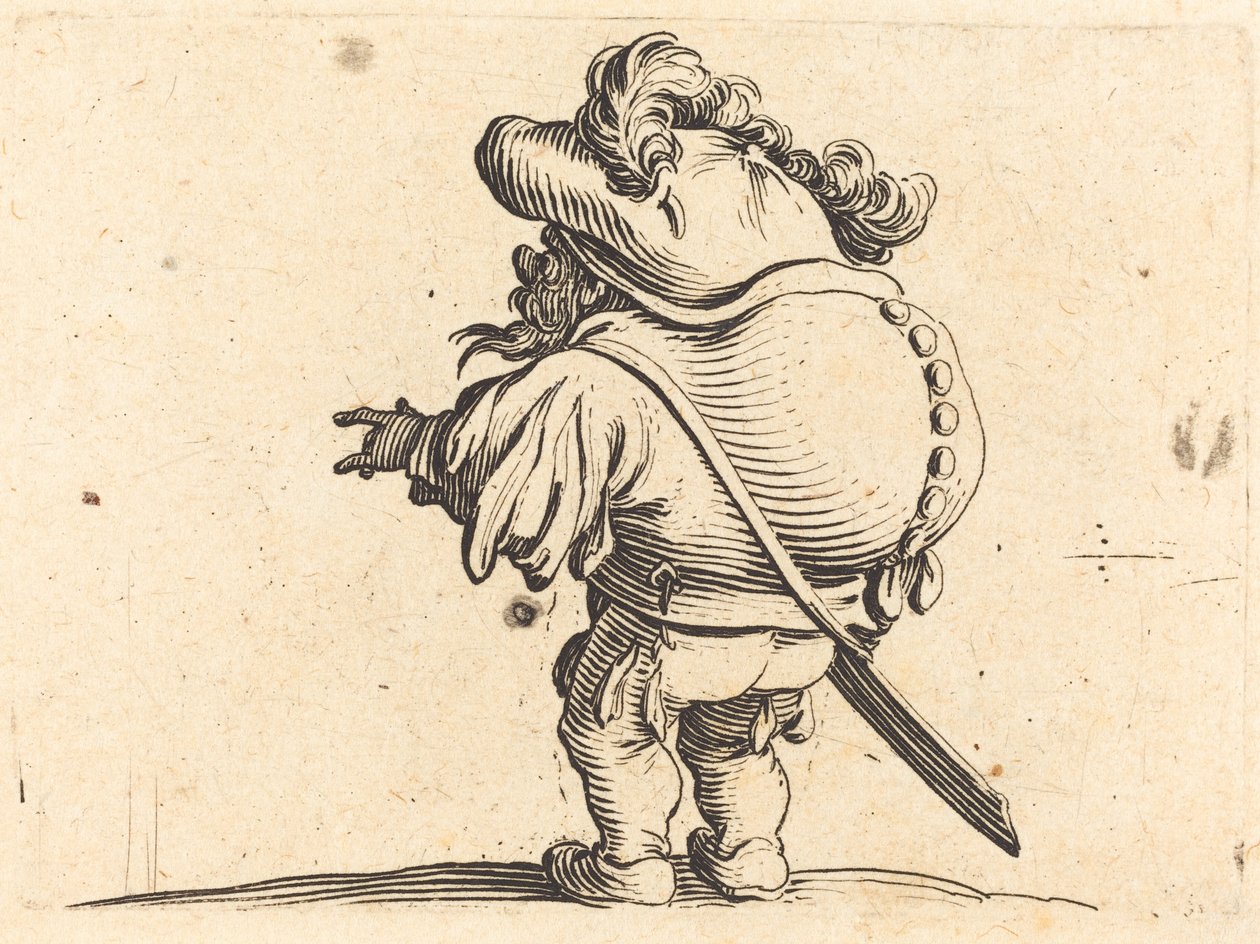 De Kreupele met de Gevederde Hoed door Jacques Callot