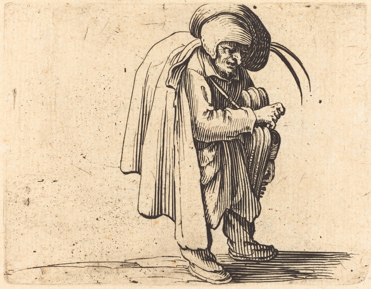 De Draailierspeler door Jacques Callot