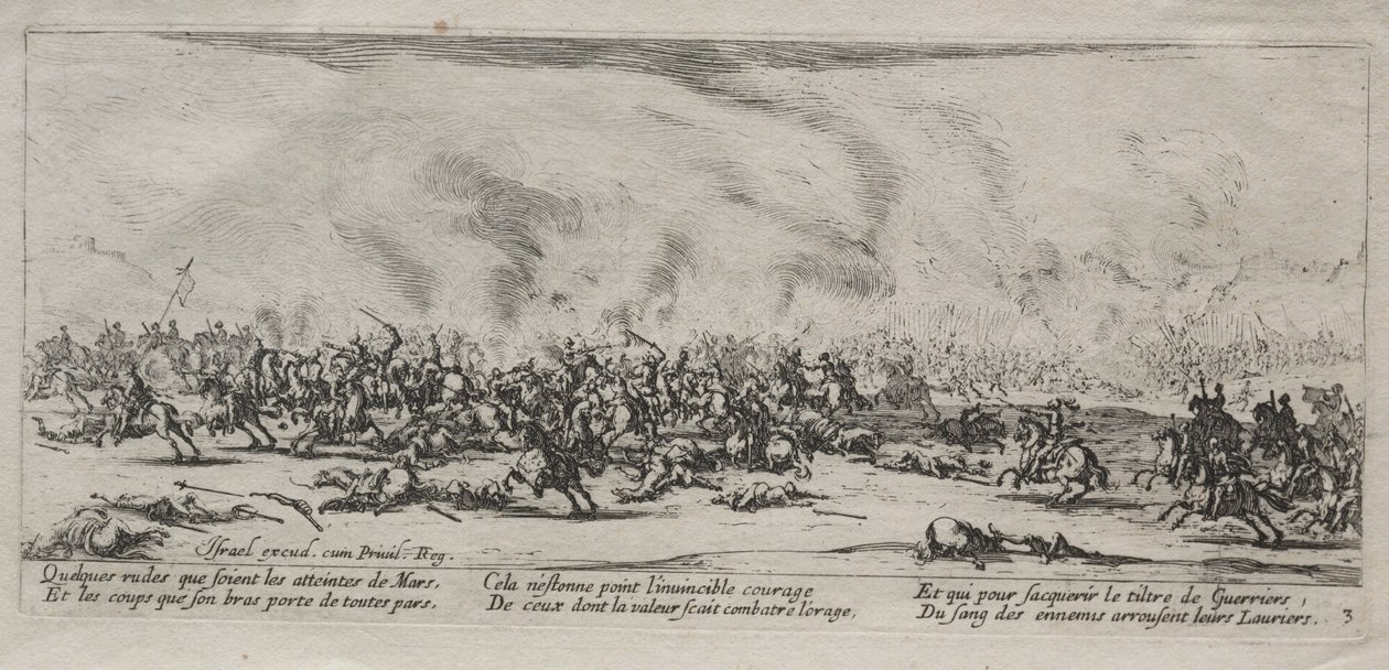 De Grote Ellende van de Oorlog: De Slag, 1633 door Jacques Callot