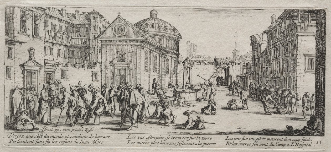 De Grote Ellende van de Oorlog: Het Ziekenhuis door Jacques Callot