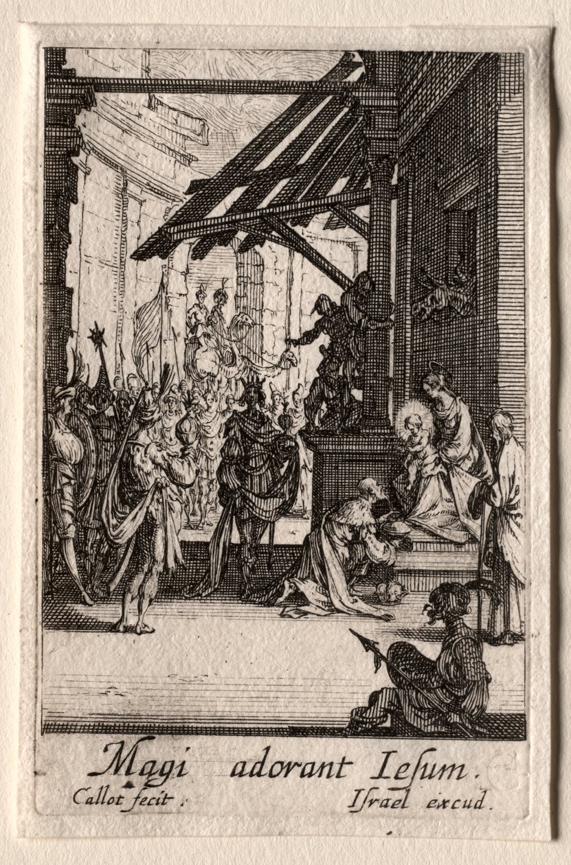 Het Leven van de Maagd: De Aanbidding van de Wijzen door Jacques Callot