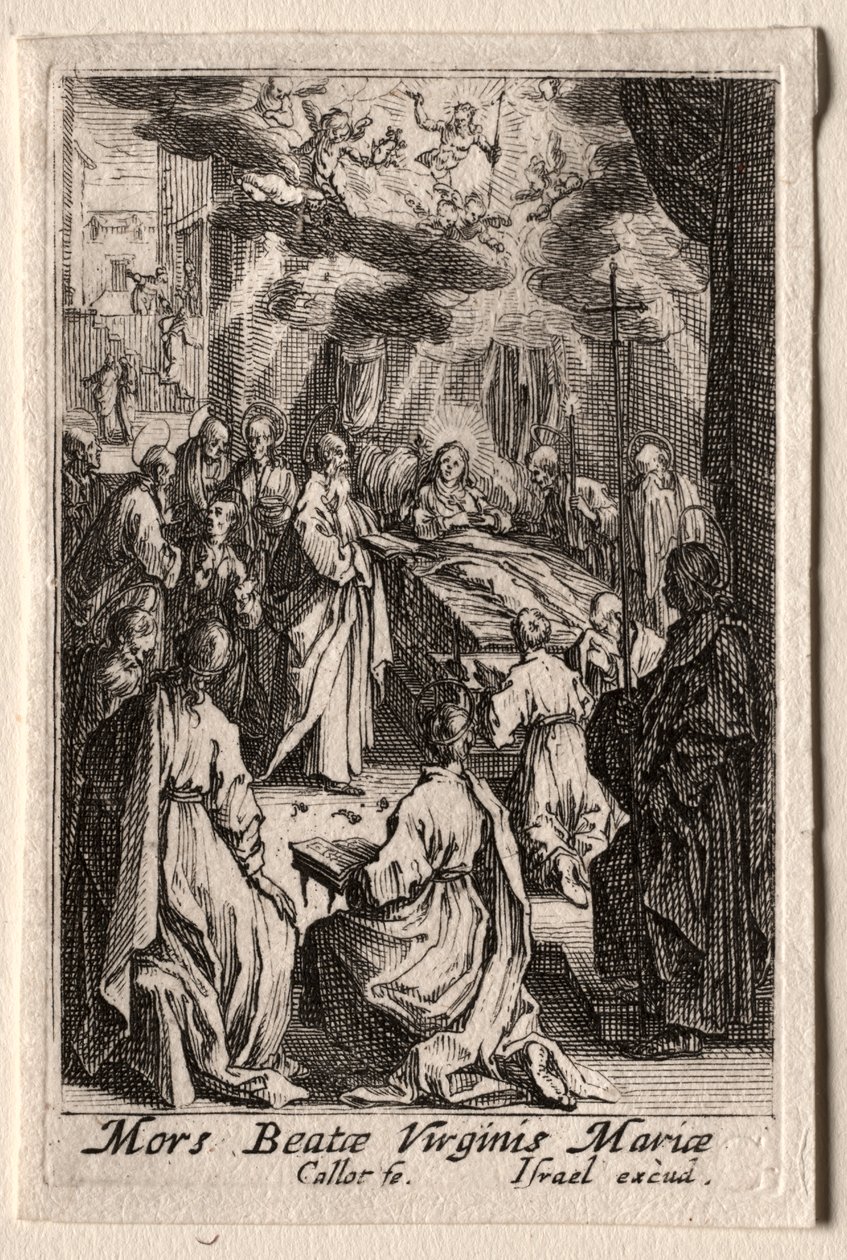 Het Leven van de Maagd: De Dood van de Maagd door Jacques Callot