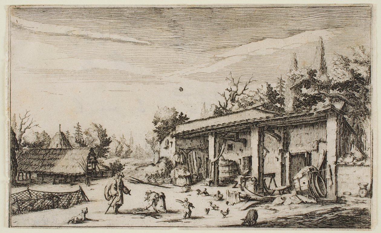 De kleine boerderij door Jacques Callot