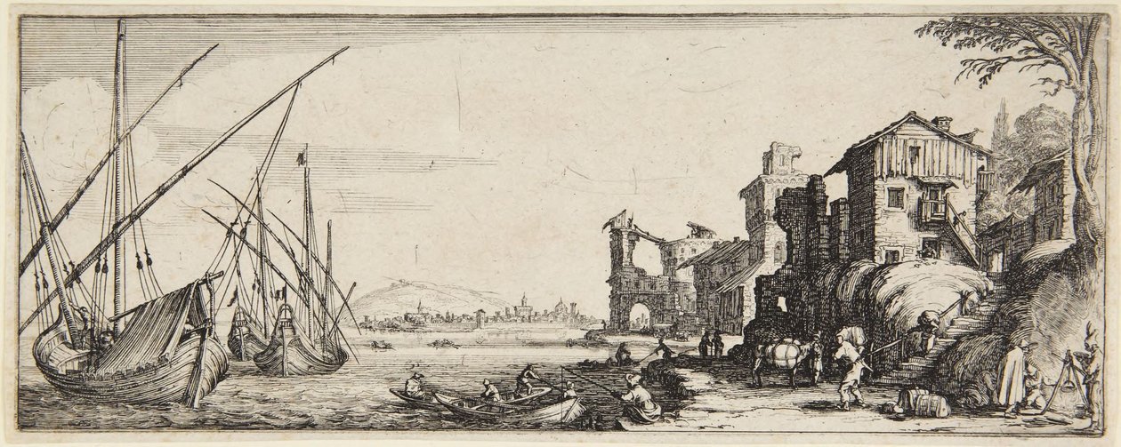 Het kleine haventje door Jacques Callot