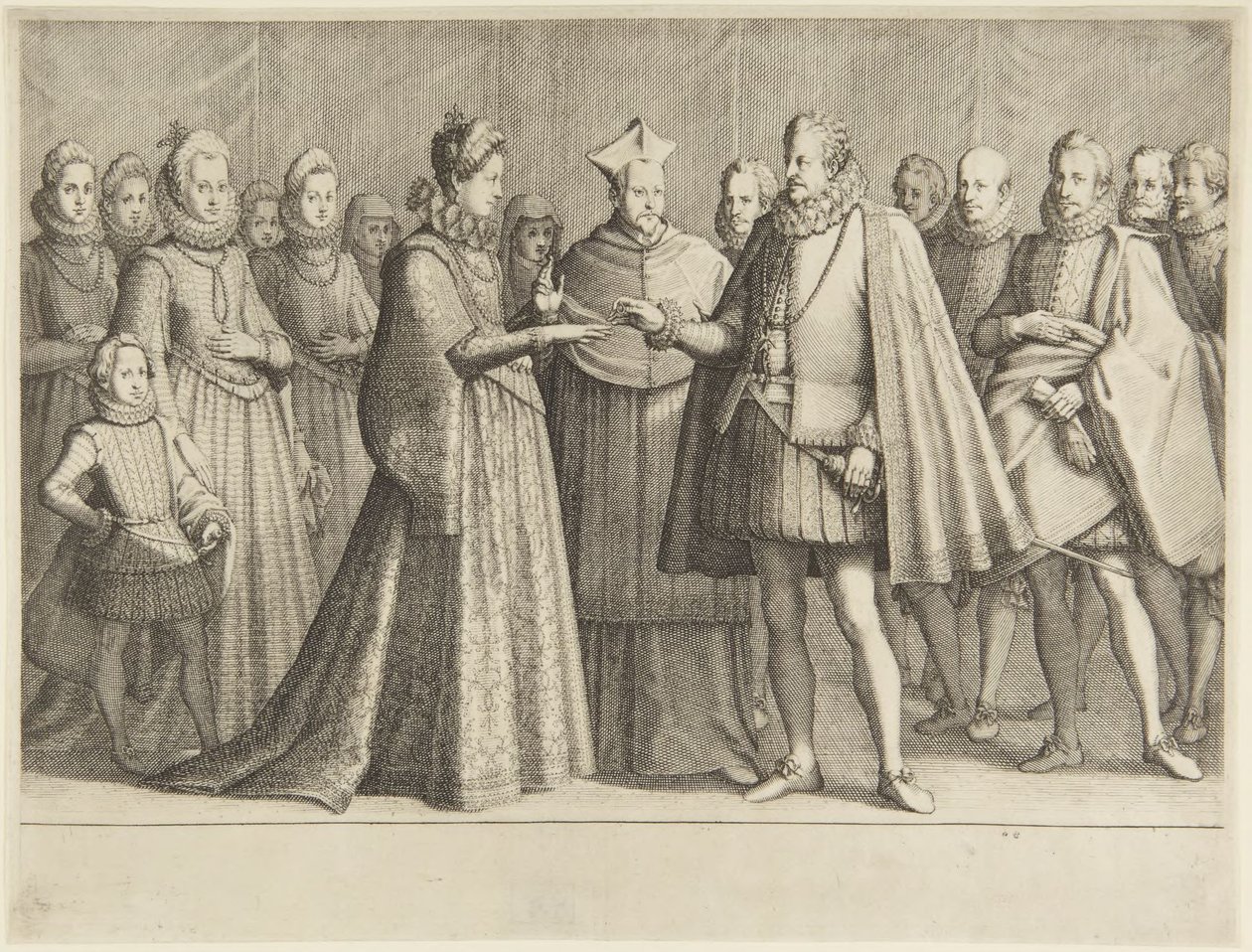 Het huwelijk van Ferdinand I door Jacques Callot