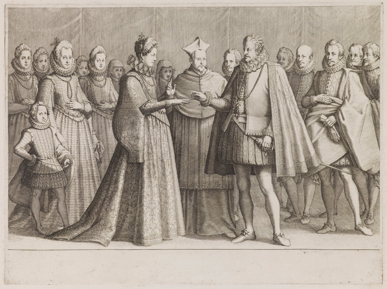 Het huwelijk van Ferdinand I met Christina van Lotharingen, uit de serie “Het leven van Ferdinand de