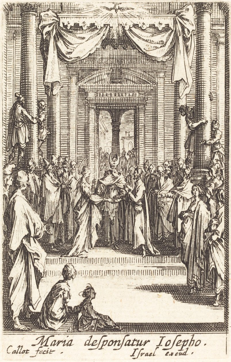 Het Huwelijk van de Maagd, in of na 1630 door Jacques Callot