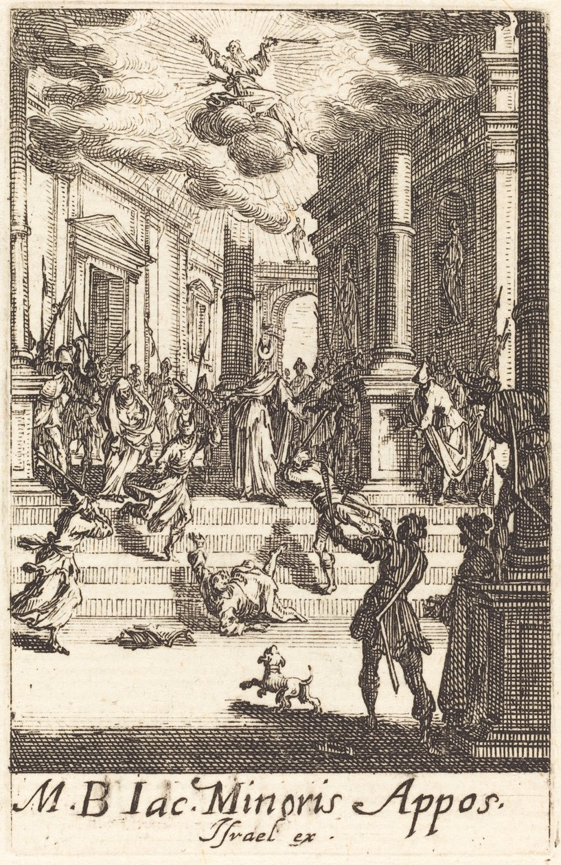 Het martelaarschap van Sint Jacobus Minor, ca. 1634-1635 door Jacques Callot