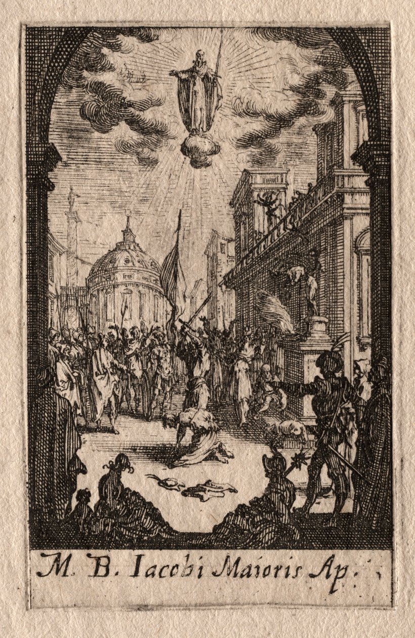 Het Martelaarschap van de Apostelen: St. Jacobus de Meerdere door Jacques Callot