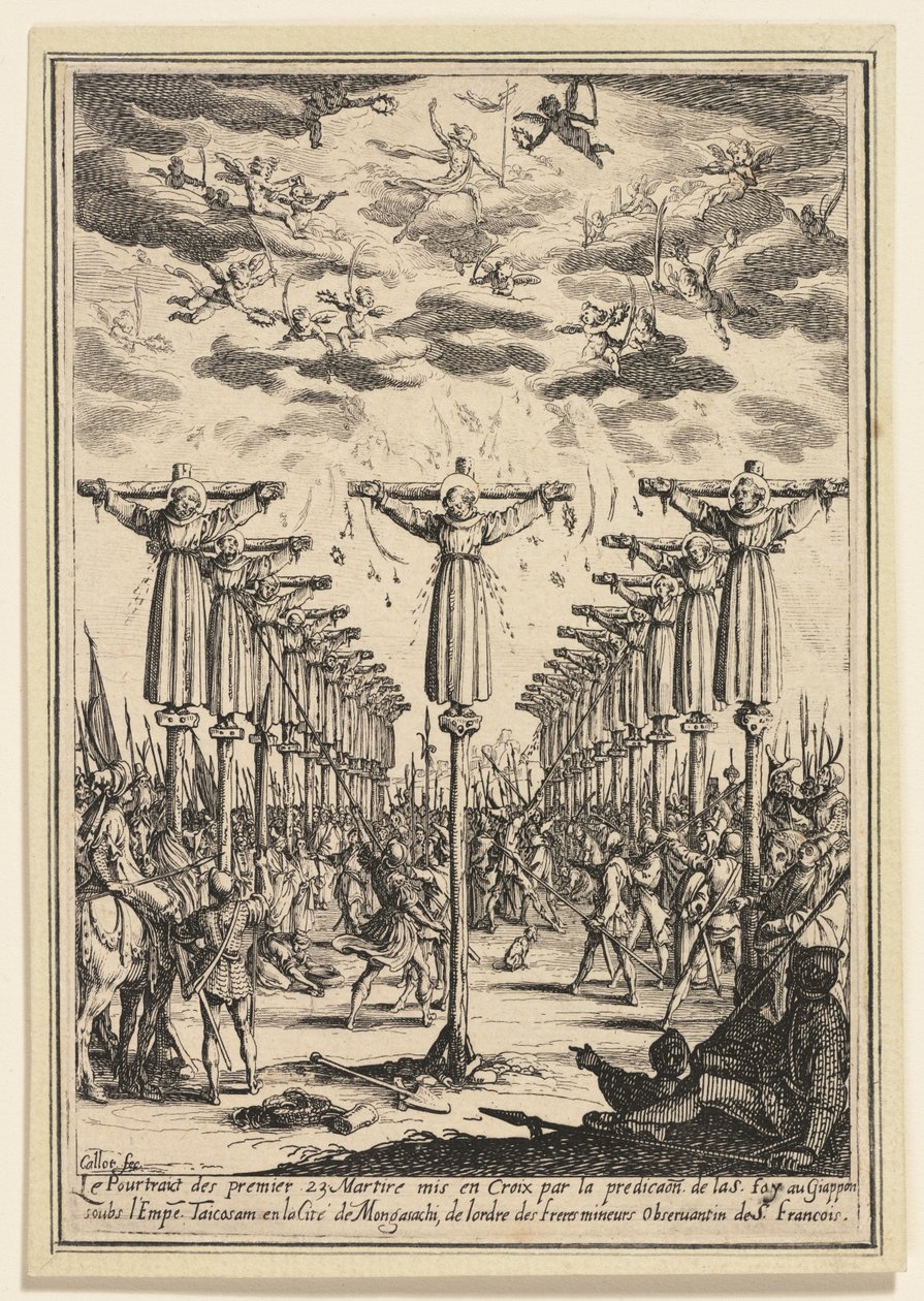 De martelaren van Japan door Jacques Callot