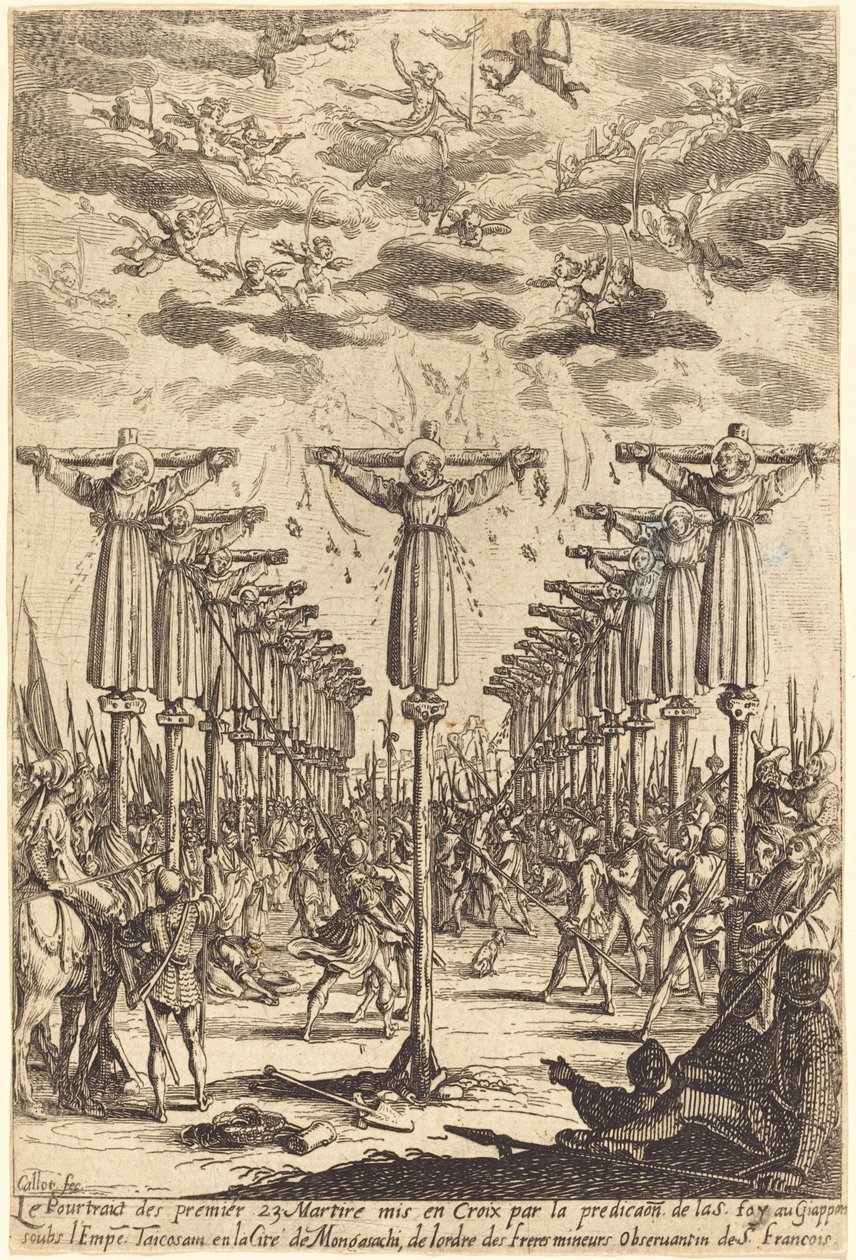 De martelaren van Japan door Jacques Callot