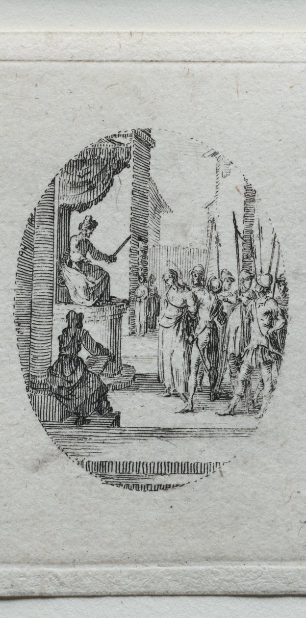 De Mysteriën van de Passie: Christus voor Pilatus door Jacques Callot