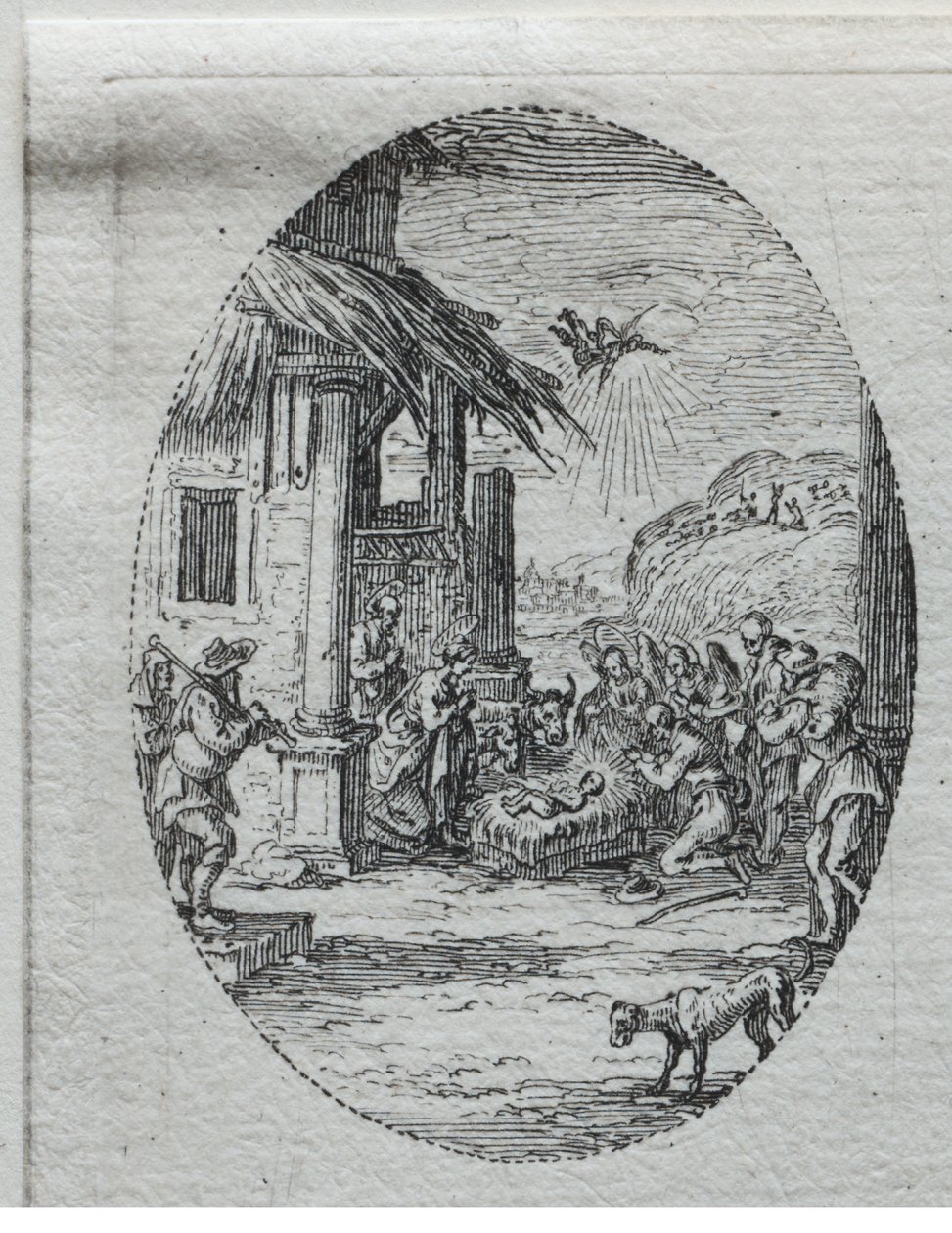 De mysteries van de passie: De aanbidding van de herders door Jacques Callot