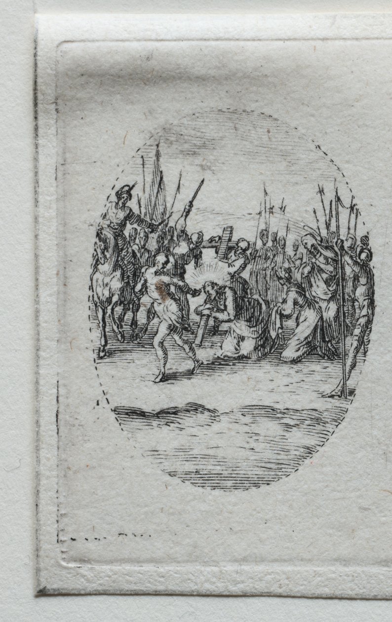 De Mysteriën van de Passie: Het Dragen van het Kruis door Jacques Callot