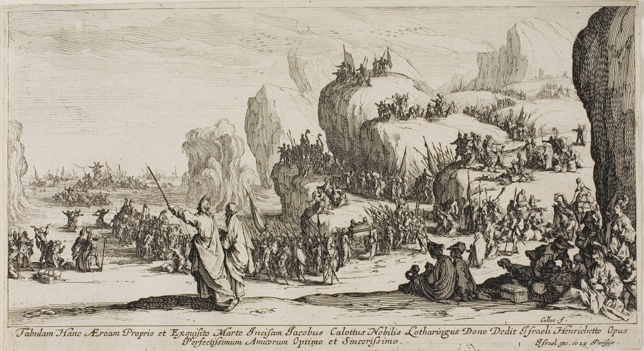 De Doortocht door de Rode Zee door Jacques Callot