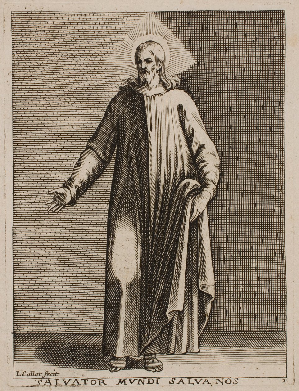 De Verlosser van de wereld, uit de serie „Beelden van Rome“ door Jacques Callot