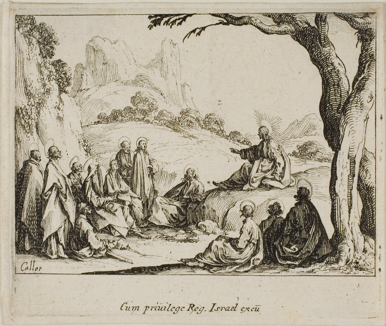 De Bergrede, uit Het Nieuwe Testament door Jacques Callot