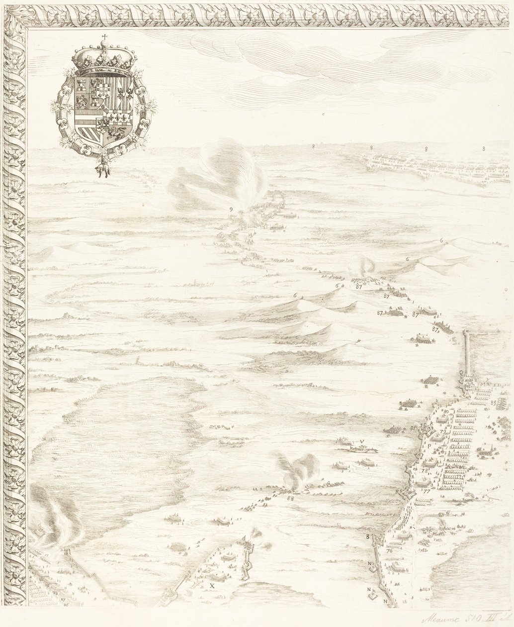 Het Beleg van Breda [plaat 1 van 6] door Jacques Callot