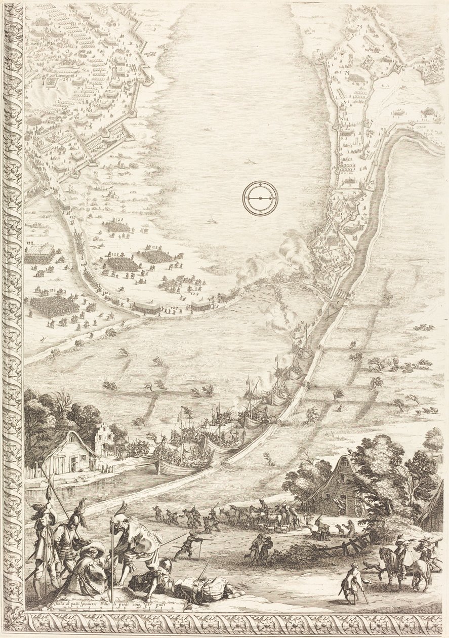 Het Beleg van Breda [plaat 4 van 6] door Jacques Callot