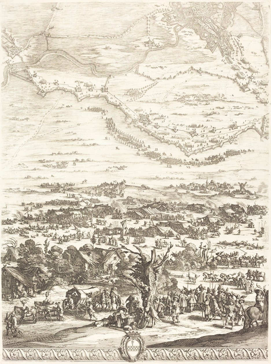 Het Beleg van Breda [plaat 5 van 6] door Jacques Callot